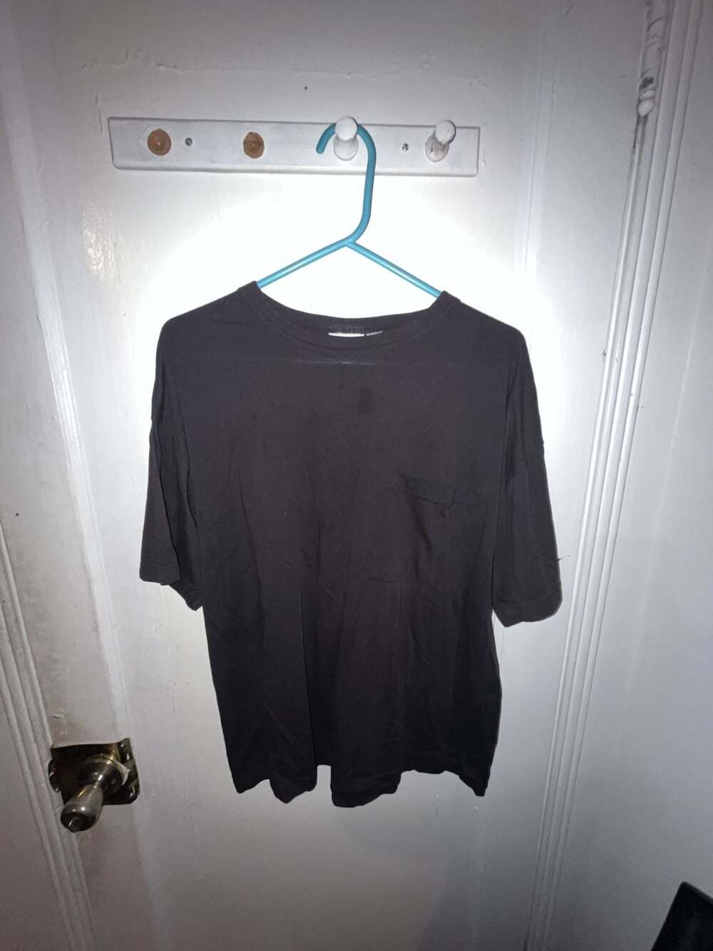 Trend Basics Pocket T-Shirt Size L Black Poly Cotton
